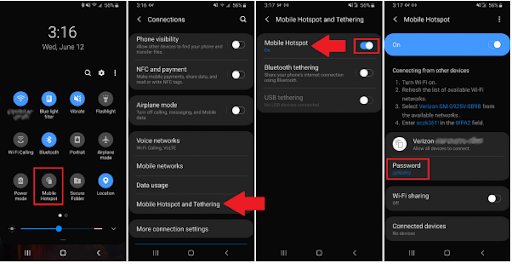 how to use mobile hotspot without using data