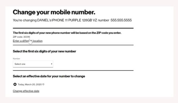 Change you mobile number