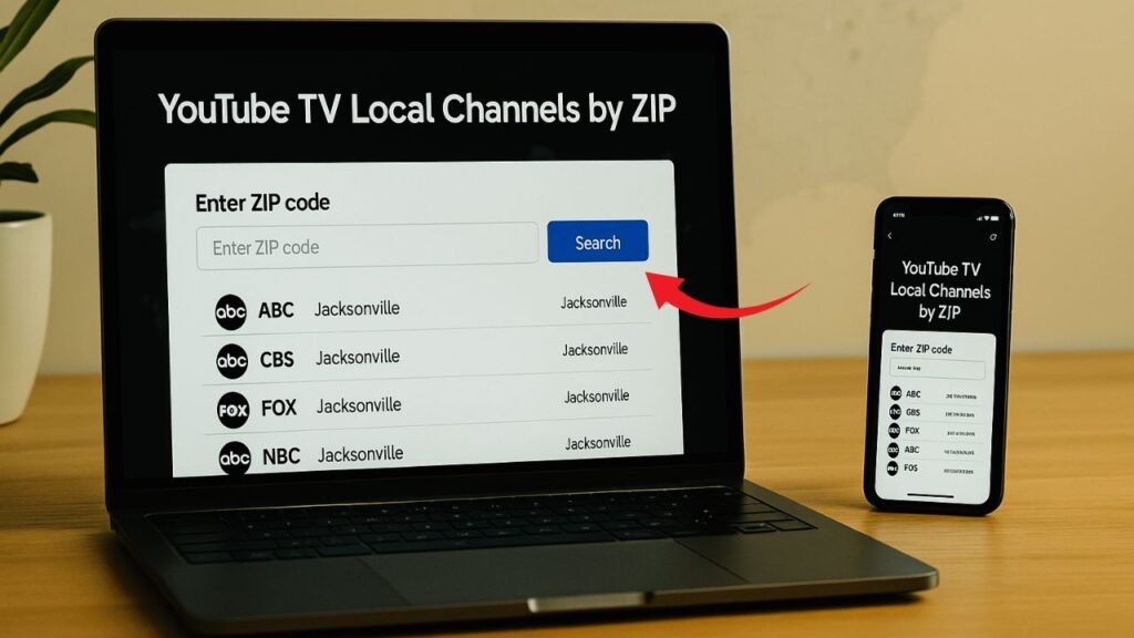 YouTube TV Local Channels by ZIP