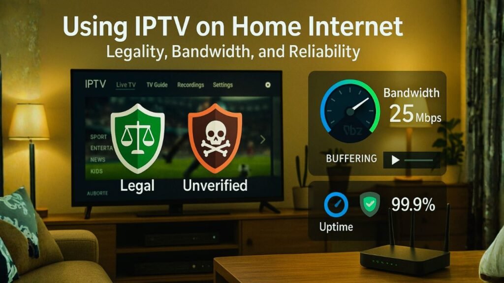 Using IPTV on Home Internet—Legality, Bandwidth, and Reliability