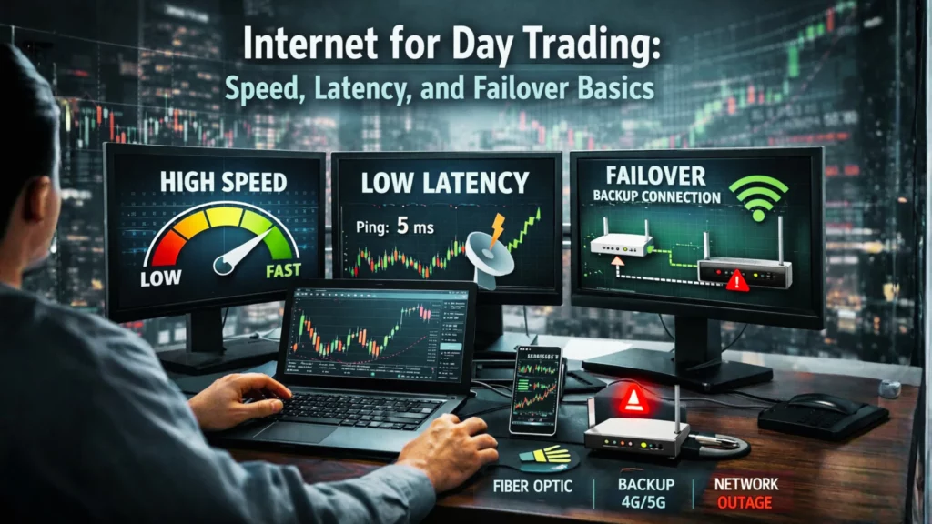 Internet for Day Trading: Speed, Latency, and Failover Basics